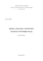Model procesa i podataka tehničke pripreme rada