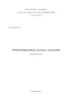 Prepoznavanje glasa i govora