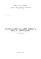 Utvrđivanje pouzdanosti modela u upravljanju rizicima