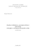 Analiza indikatora promjene klime i potrošnje energije u zemljama Europske unije