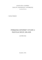 Primjena Internet stvari u razvoju nove usluge