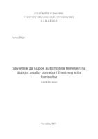 Savjetnik za kupce automobila temeljen na dubljoj analizi potreba i životnog stila korisnika