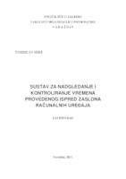 Sustav za nadgledanje i kontroliranje vremena provedenog ispred zaslona računalnih uređaja