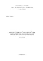 Usporedba načina obračuna kamata poslovnih banaka