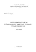 Procjena individualne mirovinske kapitalizirane štednje i pripadne mirovine