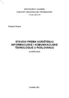 Stavovi prema korištenju informacijske i komunikacijske tehnologije u  poslovanju