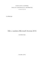 SQL u sustavu Microsoft Access 2016