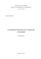 Glazbena produkcija u manjim studijima