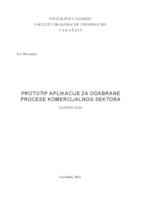 Prototip aplikacije za odabrane procese komercijalnog sektora