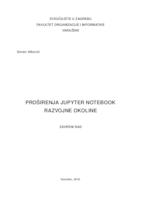 Proširenja Jupyter notebook razvojne  okoline
