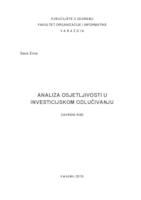 Analiza osjetljivosti u investicijskom odlučivanju