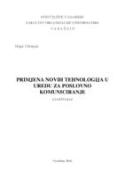 Primjena novih tehnologija u uredu za poslovno komuniciranje