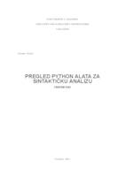 Pregled PYTHON alata za sintaktičku analizu