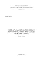 Web aplikacija za podršku u poslovanju doma za starije i nemoćne osobe