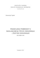 Financijska pismenost s naglaskom na tipove osiguranja – životno osiguranje