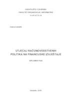 Utjecaj računovodstvenih politika na financijske izvještaje