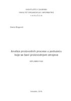 Analiza proizvodnih procesa u poduzeću koje se bavi proizvodnjom strojeva