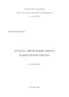 Analiza vremenskih nizova korištenjem trenda