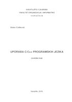 Uporaba c/c++ programskih jezika