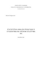 Statistička analiza podataka o studentima na visokim učilištima RH