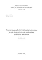 Primjena JavaScript biblioteka i okvira za izradu dinamičkih web aplikacija s grafičkim prikazima