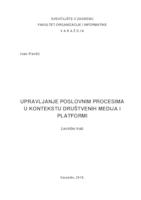 Upravljanje poslovnim procesima u kontekstu društvenih medija i platformi