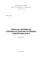 Verbalna i neverbalna komunikacija državnih službenika i  namještenika MUP-a