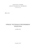 Prakse testiranja programskih proizvoda