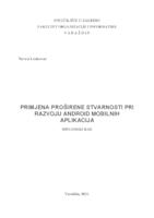 Primjena proširene stvarnosti pri razvoju Android mobilnih aplikacija