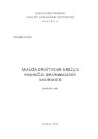 Analiza društvenih mreža u području informacijske sigurnosti