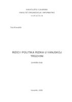 Rizici i politika rizika u vanjskoj trgovini