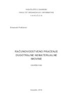 Računovodstveno praćenje dugotrajne nematerijalne imovine