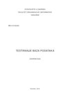 Testiranje baza podataka