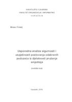 Usporedna analiza sigurnosti i uspješnosti poslovanja odabranih poduzeća iz djelatnosti pružanja smještaja