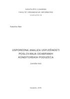 Usporedna analiza uspješnosti poslovanja odabranih konditorskih poduzeća