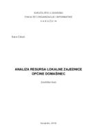 Analiza resursa lokalne zajednice općine Domašinec