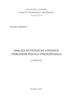 Analiza potrošačke košarice primjenom pravila pridruživanja