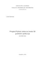 Pregled Python alata za izradu Qt grafičkih aplikacija