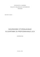 Sigurnosno otvrdnjavanje algoritama za prepoznavanje lica