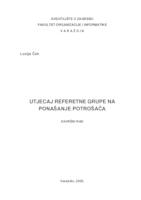 Utjecaj referentne grupe na ponašanje potrošača