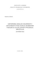 Usporedna analiza sigurnosti i uspješnosti poslovanja odabranih poduzeća iz djelatnosti pružanja smještaja