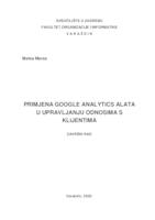 Primjena Google Analytics alata u upravljanju odnosima s klijentima