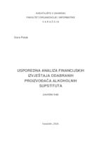 Usporedna analiza financijskih izvještaja odabranih proizvođača alkoholnih supstituta