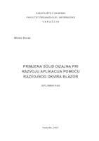 Primjena SOLID dizajna pri razvoju aplikacija pomoću razvojnog okvira Blazor