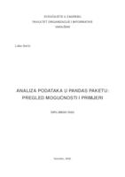 Analiza podataka u Pandas paketu: pregled mogućnosti i primjeri