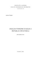 Analiza porezne evazije u Republici Hrvatskoj