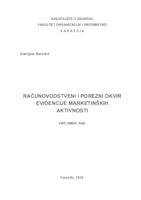 Računovodstveni i porezni okvir evidencije marketinških aktivnosti