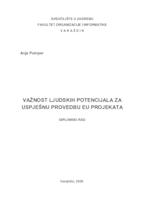 Važnost ljudskih potencijala za uspješnu provedbu EU projekata