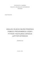 Analiza velikog skupa podataka pomoću programskog jezika Python i razvojnog okružja Jupyter Notebook