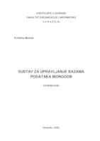 Sustav za upravljanje bazama podataka MongoDB